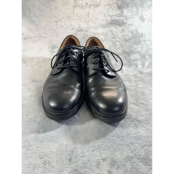 Clarks  mens shoes 10M black Unstructured By Clarks casual leather lace - Picture 9 of 16